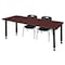 Regency Tables > Height Adjustable > Rectangular Table & Chair Sets, 72 W, 30 L, 23-34 H, Mahogany MT7230MHAPBK45BK - alternate 1